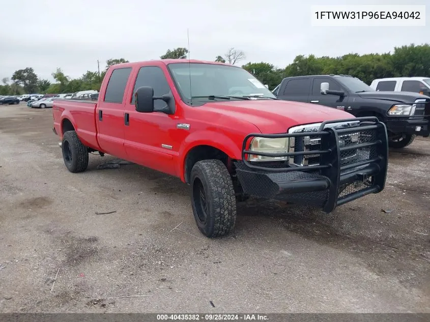 2006 Ford F-350 King Ranch/Lariat/Xl/Xlt VIN: 1FTWW31P96EA94042 Lot: 40435382