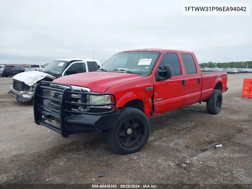 2006 Ford F-350 King Ranch/Lariat/Xl/Xlt VIN: 1FTWW31P96EA94042 Lot: 40435382