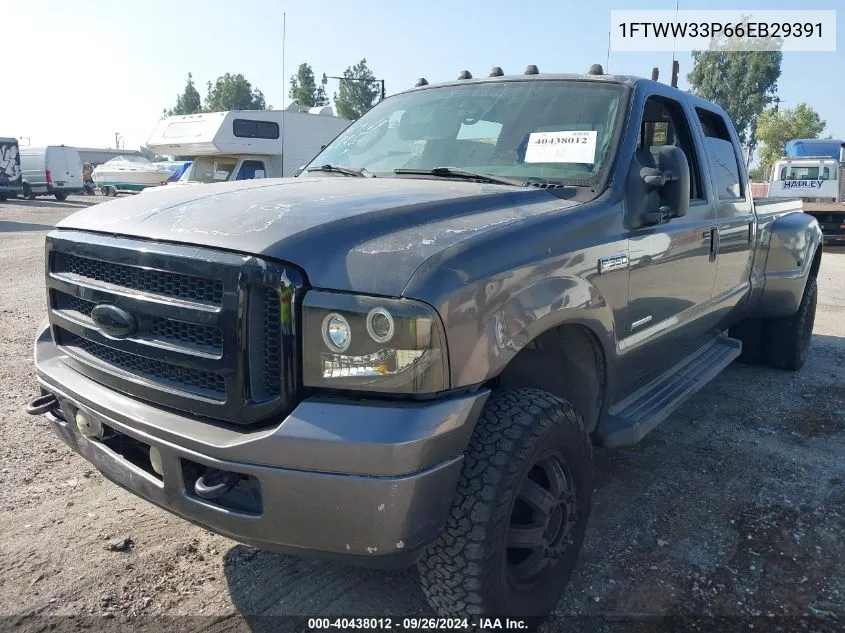 2006 Ford F-350 Lariat/Xl/Xlt VIN: 1FTWW33P66EB29391 Lot: 40438012