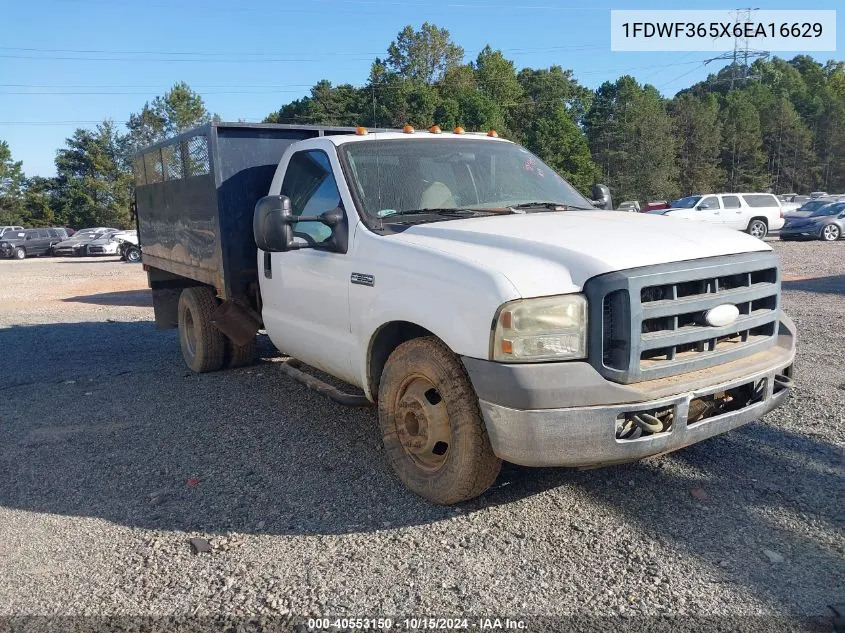 2006 Ford F350 Super Duty VIN: 1FDWF365X6EA16629 Lot: 40553150