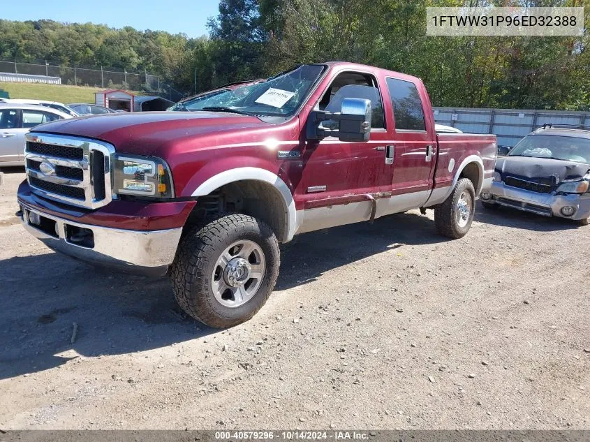 2006 Ford F-350 Lariat/Xl/Xlt VIN: 1FTWW31P96ED32388 Lot: 40579296