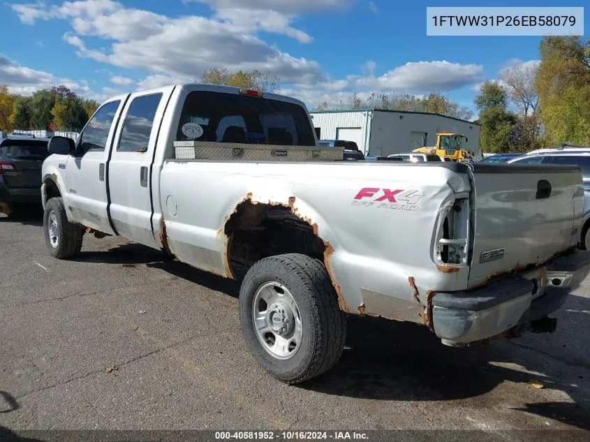 2006 Ford F-350 Lariat/Xl/Xlt VIN: 1FTWW31P26EB58079 Lot: 40581952