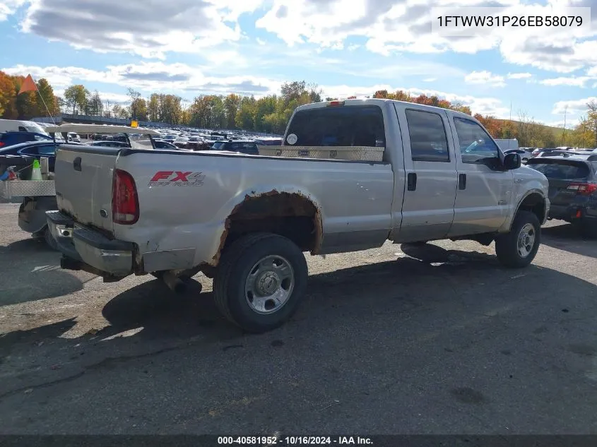 2006 Ford F-350 Lariat/Xl/Xlt VIN: 1FTWW31P26EB58079 Lot: 40581952