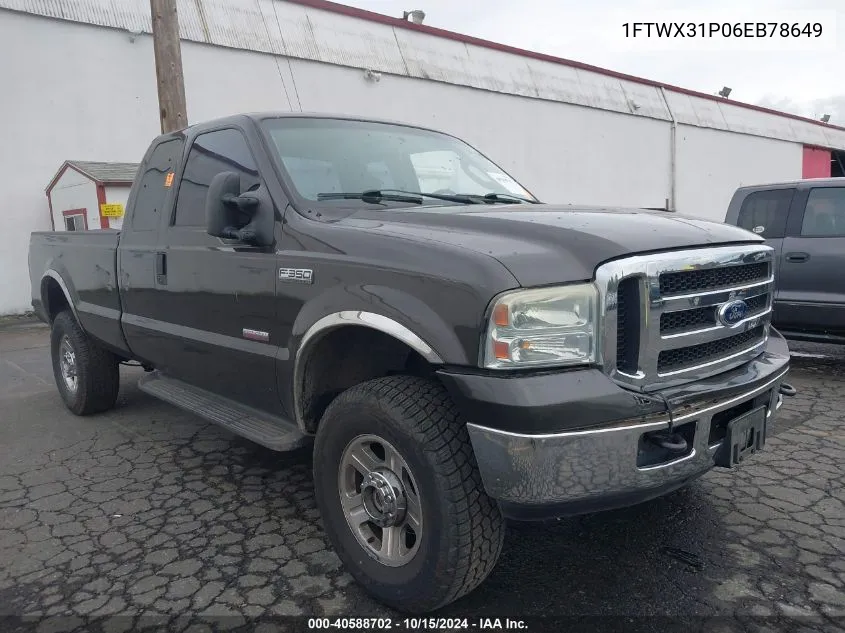 2006 Ford F-350 Lariat/Xl/Xlt VIN: 1FTWX31P06EB78649 Lot: 40588702