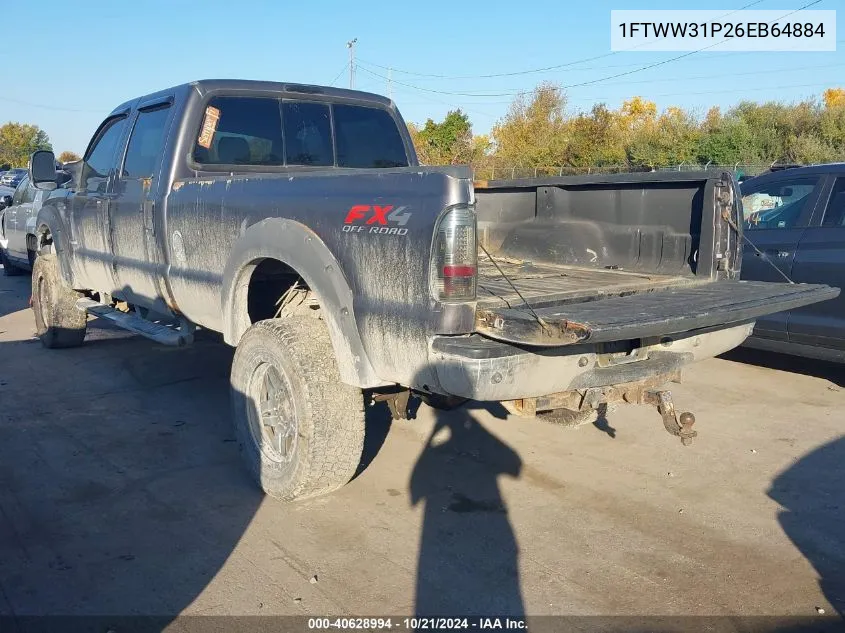 2006 Ford F-350 Srw Super Duty VIN: 1FTWW31P26EB64884 Lot: 40628994