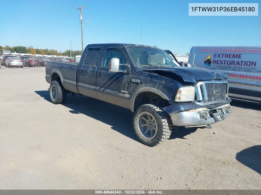 2006 Ford F-350 Lariat/Xl/Xlt VIN: 1FTWW31P36EB45180 Lot: 40644343