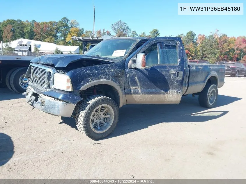 2006 Ford F-350 Lariat/Xl/Xlt VIN: 1FTWW31P36EB45180 Lot: 40644343