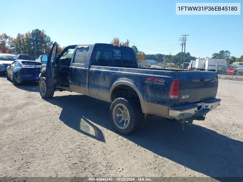 2006 Ford F-350 Lariat/Xl/Xlt VIN: 1FTWW31P36EB45180 Lot: 40644343