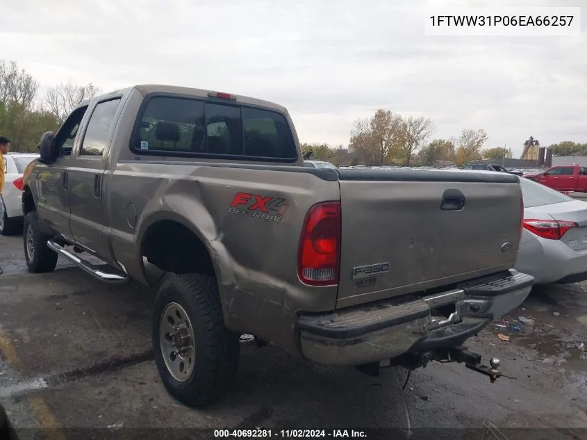 2006 Ford F-350 Lariat/Xl/Xlt VIN: 1FTWW31P06EA66257 Lot: 40692281