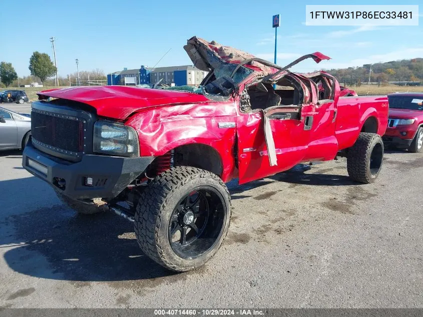 2006 Ford F-350 Lariat/Xl/Xlt VIN: 1FTWW31P86EC33481 Lot: 40714460