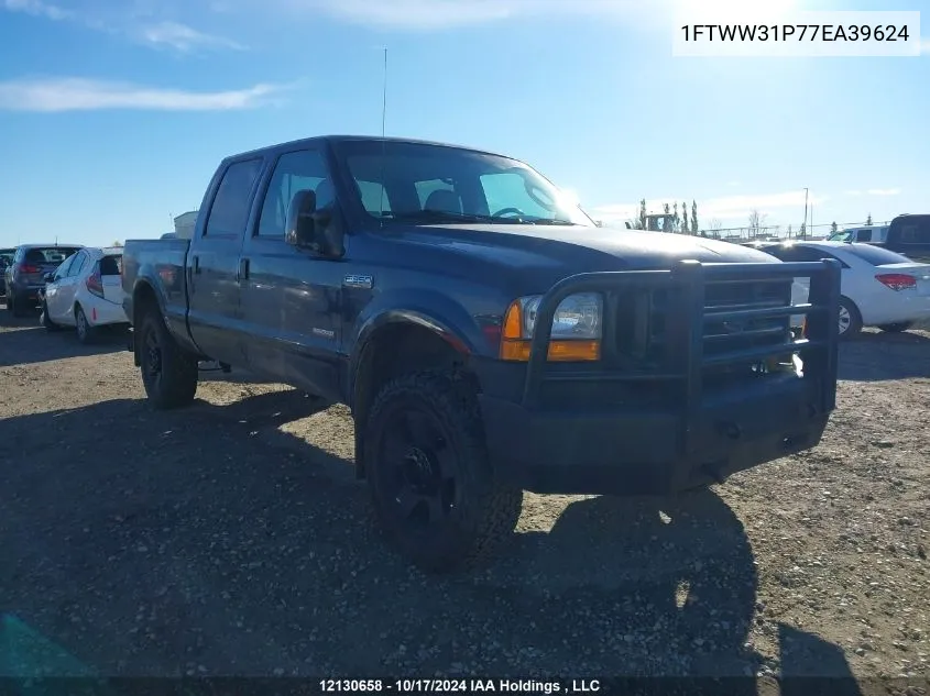 2007 Ford Super Duty F-350 Srw VIN: 1FTWW31P77EA39624 Lot: 12130658