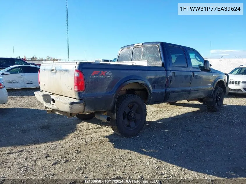 2007 Ford Super Duty F-350 Srw VIN: 1FTWW31P77EA39624 Lot: 12130658