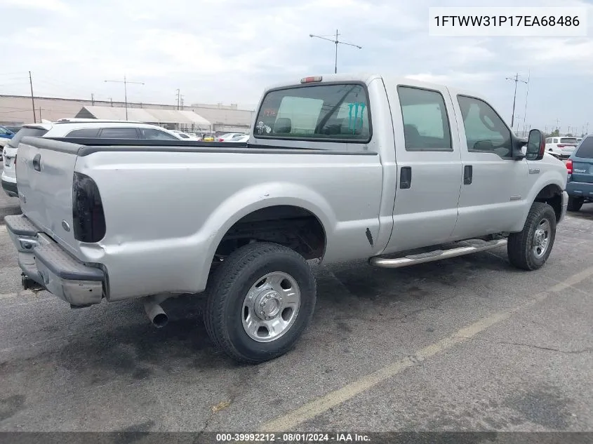 2007 Ford F-350 VIN: 1FTWW31P17EA68486 Lot: 39992212