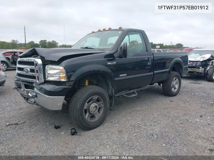 2007 Ford F-350 Srw Super Duty VIN: 1FTWF31P57EB01912 Lot: 40324739