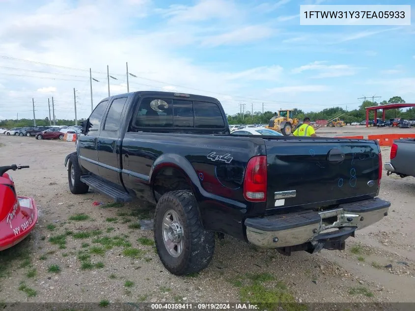 2007 Ford F-350 Lariat/Xl/Xlt VIN: 1FTWW31Y37EA05933 Lot: 40359411