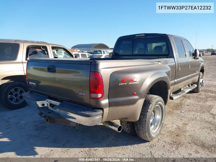 2007 Ford F-350 Lariat/Xl/Xlt VIN: 1FTWW33P27EA12232 Lot: 40467551