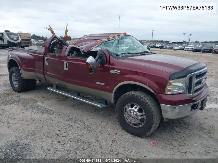 2007 Ford F-350 Lariat/Xl/Xlt VIN: 1FTWW33P57EA76183 Lot: 40474543