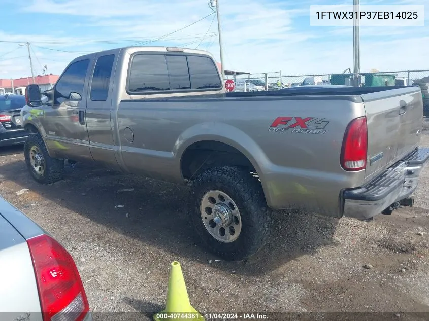 2007 Ford F-350 Lariat/Xl/Xlt VIN: 1FTWX31P37EB14025 Lot: 40744381