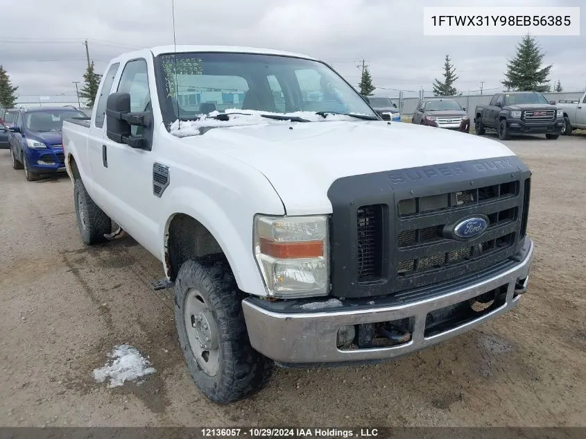 2008 Ford F350 Srw Super Duty VIN: 1FTWX31Y98EB56385 Lot: 12136057