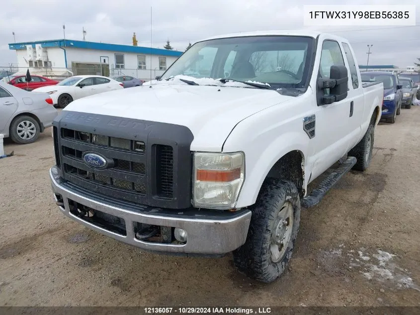 2008 Ford F350 Srw Super Duty VIN: 1FTWX31Y98EB56385 Lot: 12136057