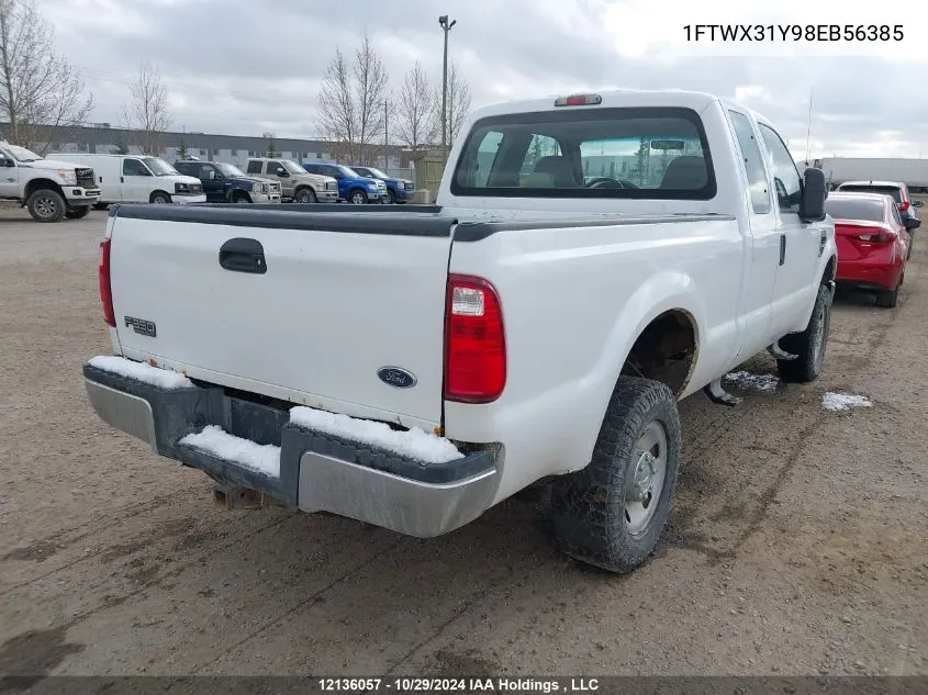 2008 Ford F350 Srw Super Duty VIN: 1FTWX31Y98EB56385 Lot: 12136057