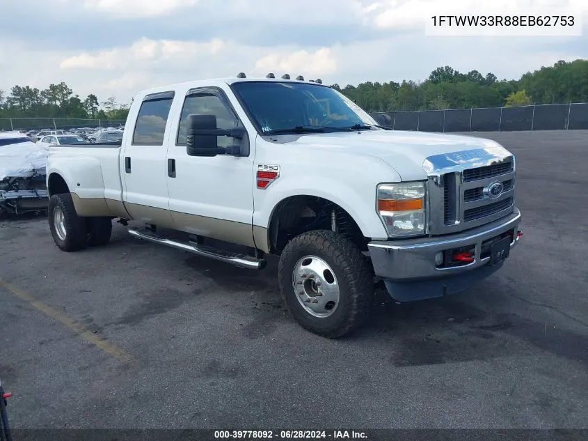 2008 Ford F-350 Fx4/King Ranch/Lariat/Xl/Xlt VIN: 1FTWW33R88EB62753 Lot: 39778092