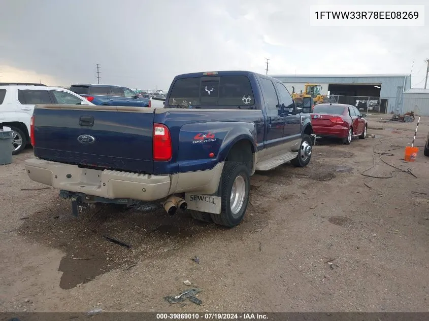 2008 Ford F-350 Fx4/King Ranch/Lariat/Xl/Xlt VIN: 1FTWW33R78EE08269 Lot: 39869010