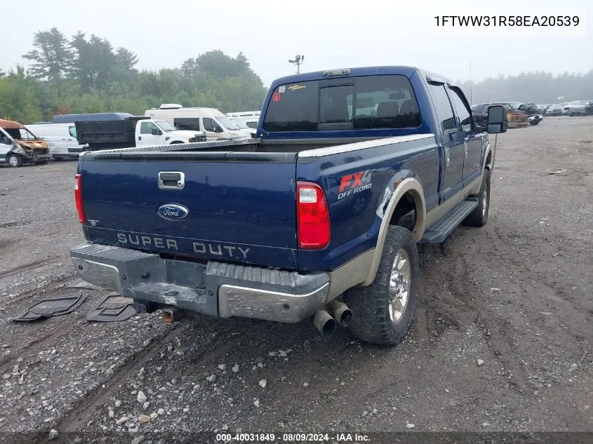 2008 Ford F-350 Fx4/Harley-Davidson/King Ranch/Lariat/Xl/Xlt VIN: 1FTWW31R58EA20539 Lot: 40031849