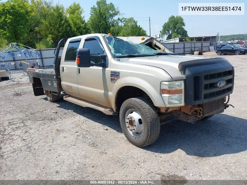 2008 Ford F-350 Fx4/King Ranch/Lariat/Xl/Xlt VIN: 1FTWW33R38EE51474 Lot: 40051952