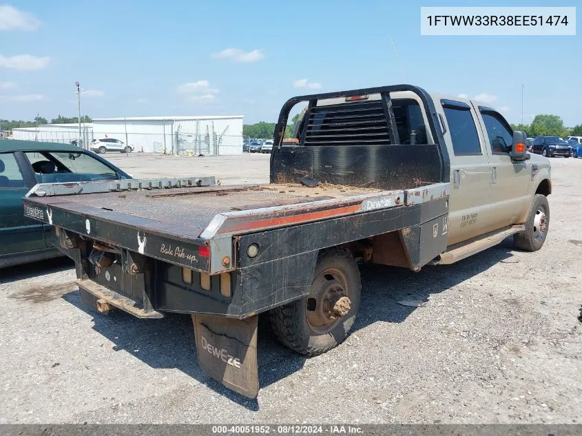 2008 Ford F-350 Fx4/King Ranch/Lariat/Xl/Xlt VIN: 1FTWW33R38EE51474 Lot: 40051952