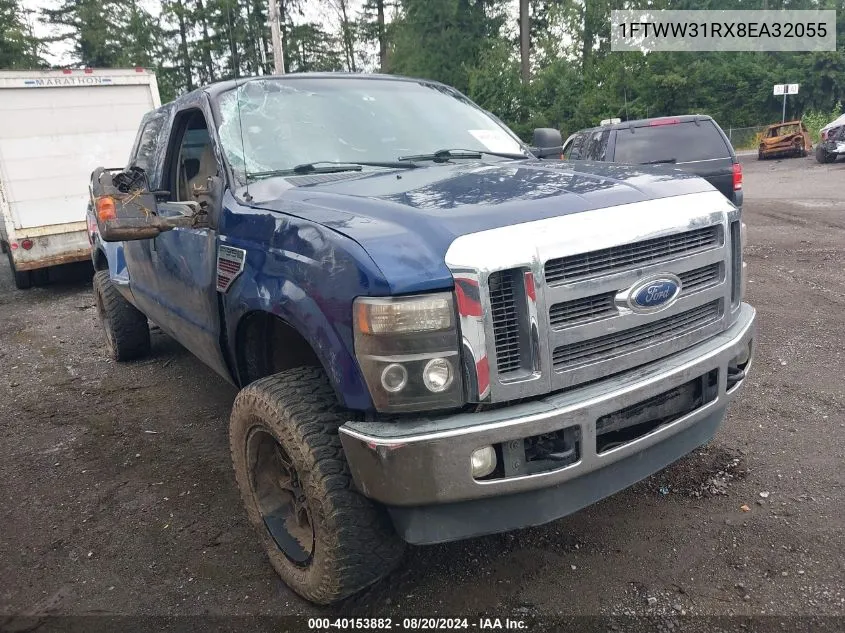 2008 Ford F-350 Xlt VIN: 1FTWW31RX8EA32055 Lot: 40153882