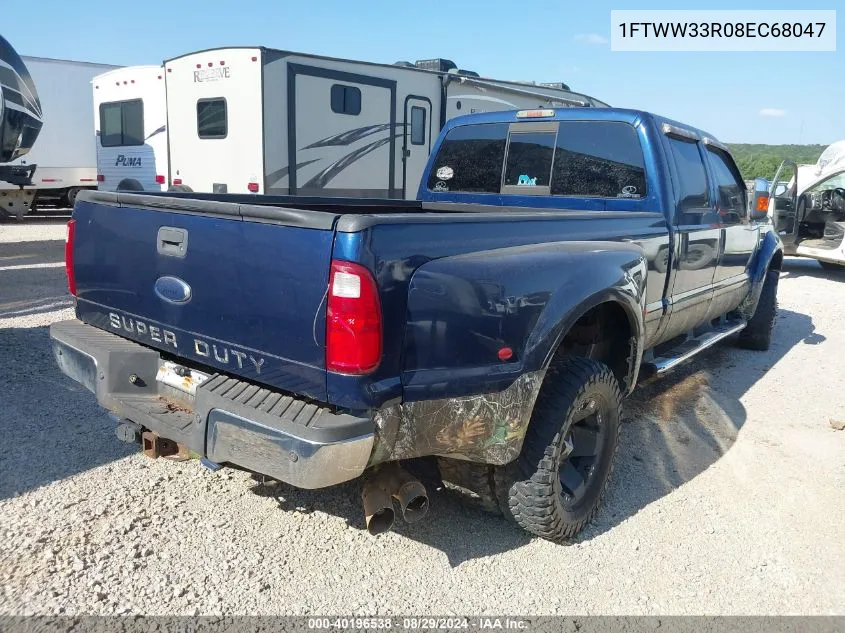 2008 Ford F-350 Fx4/King Ranch/Lariat/Xl/Xlt VIN: 1FTWW33R08EC68047 Lot: 40196538