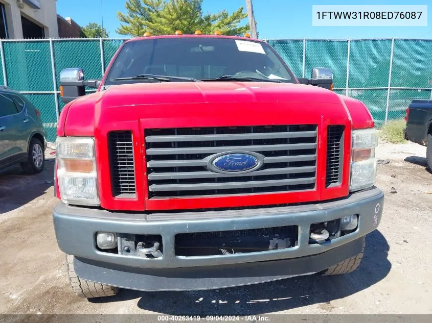 2008 Ford F-350 Fx4/Harley-Davidson/King Ranch/Lariat/Xl/Xlt VIN: 1FTWW31R08ED76087 Lot: 40263419