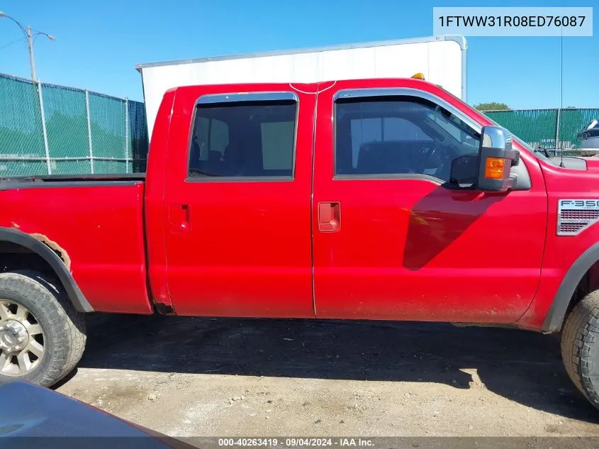 2008 Ford F-350 Fx4/Harley-Davidson/King Ranch/Lariat/Xl/Xlt VIN: 1FTWW31R08ED76087 Lot: 40263419