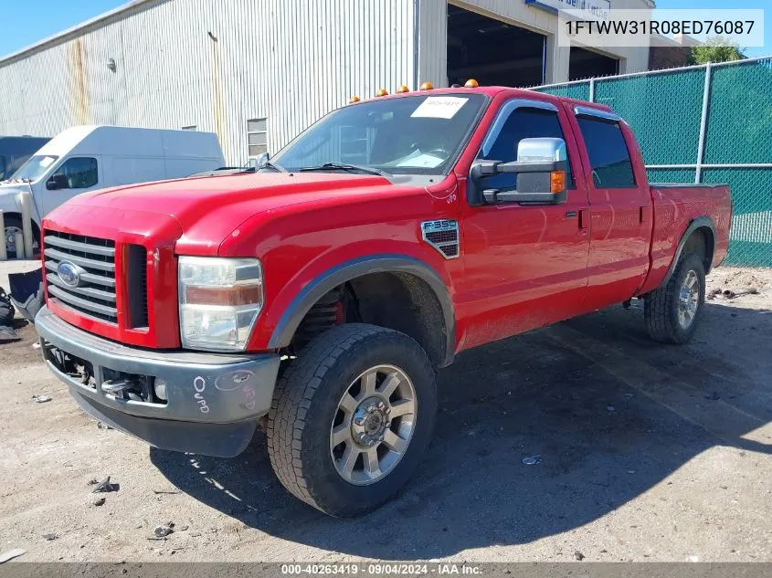 2008 Ford F-350 Fx4/Harley-Davidson/King Ranch/Lariat/Xl/Xlt VIN: 1FTWW31R08ED76087 Lot: 40263419