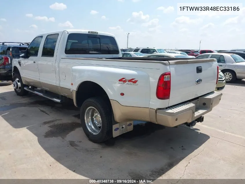 2008 Ford F-350 Fx4/King Ranch/Lariat/Xl/Xlt VIN: 1FTWW33R48EC33186 Lot: 40348738