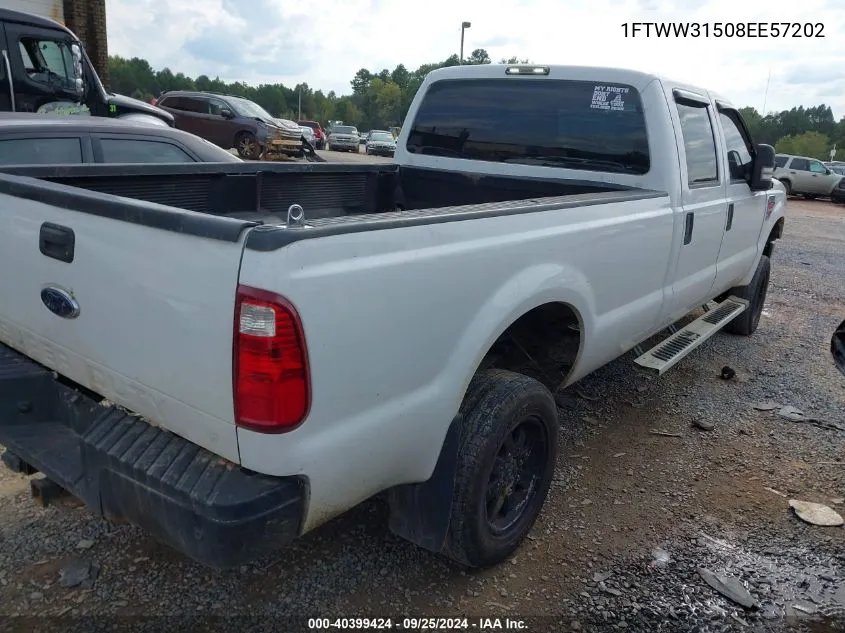 2008 Ford F-350 Fx4/King Ranch/Lariat/Xl/Xlt VIN: 1FTWW31508EE57202 Lot: 40399424