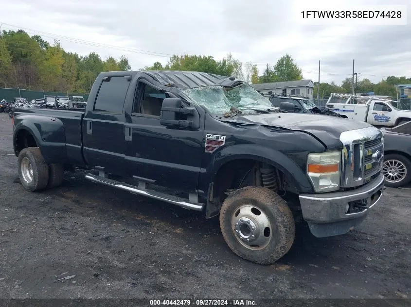 2008 Ford F-350 Fx4/King Ranch/Lariat/Xl/Xlt VIN: 1FTWW33R58ED74428 Lot: 40442479