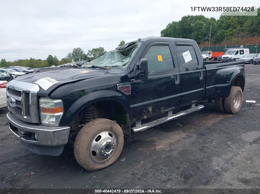 2008 Ford F-350 Fx4/King Ranch/Lariat/Xl/Xlt VIN: 1FTWW33R58ED74428 Lot: 40442479