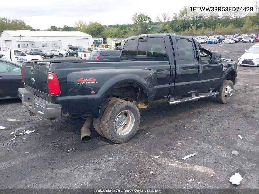 2008 Ford F-350 Fx4/King Ranch/Lariat/Xl/Xlt VIN: 1FTWW33R58ED74428 Lot: 40442479