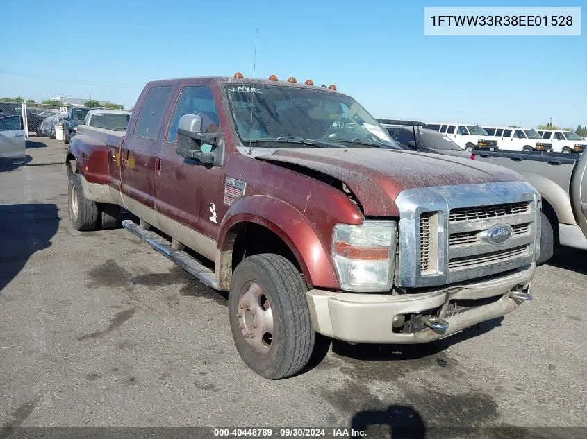 2008 Ford F-350 Fx4/King Ranch/Lariat/Xl/Xlt VIN: 1FTWW33R38EE01528 Lot: 40448789