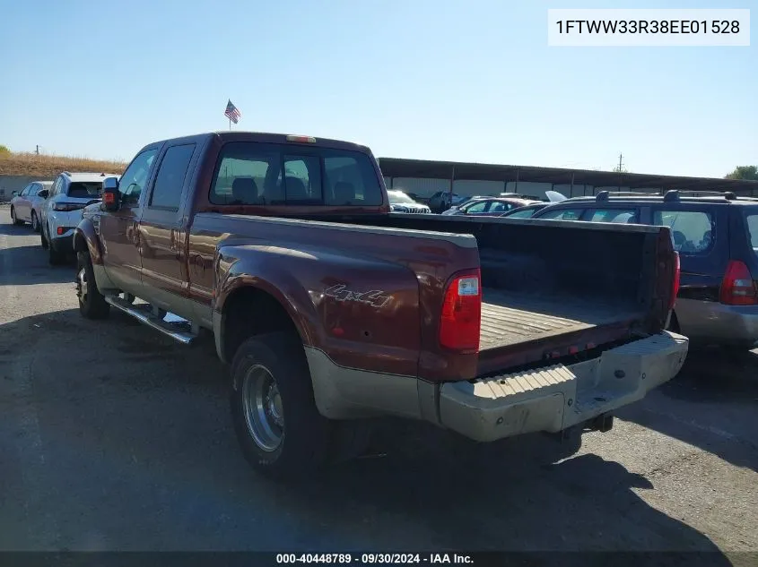 2008 Ford F-350 Fx4/King Ranch/Lariat/Xl/Xlt VIN: 1FTWW33R38EE01528 Lot: 40448789