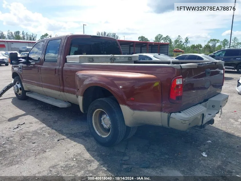 2008 Ford F-350 King Ranch VIN: 1FTWW32R78EA78876 Lot: 40515040