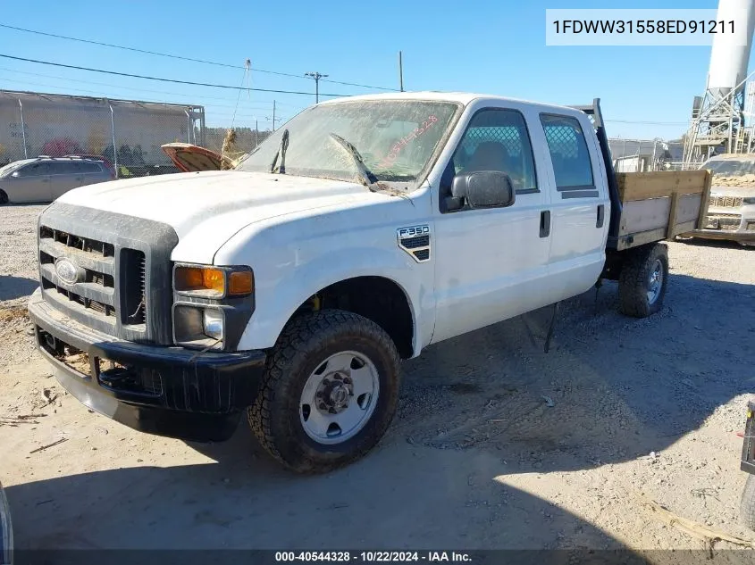 2008 Ford F-350 Xl/Xlt VIN: 1FDWW31558ED91211 Lot: 40544328