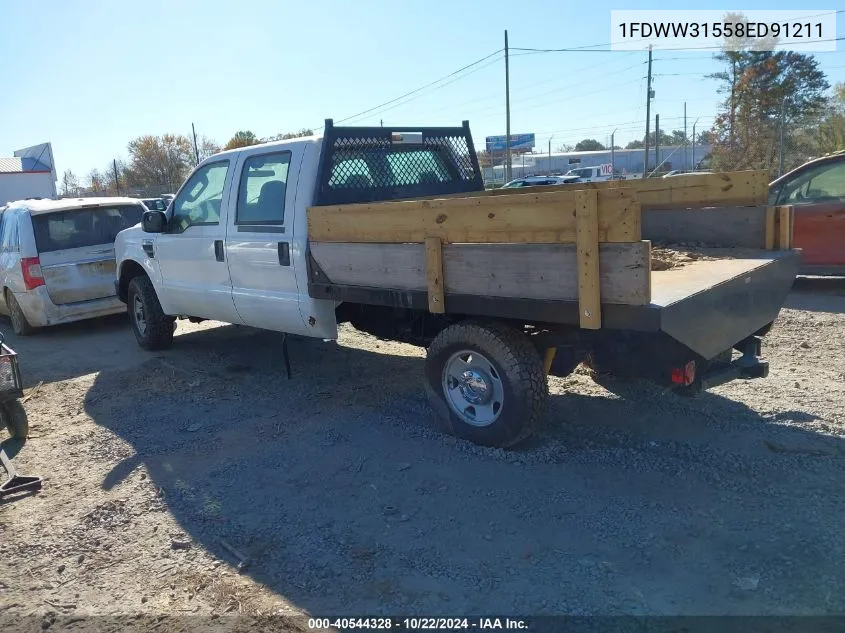 2008 Ford F-350 Xl/Xlt VIN: 1FDWW31558ED91211 Lot: 40544328