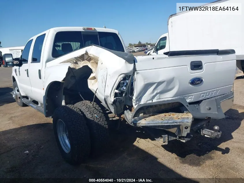 2008 Ford F350 Super Duty VIN: 1FTWW32R18EA64164 Lot: 40554040