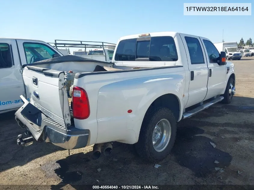 2008 Ford F350 Super Duty VIN: 1FTWW32R18EA64164 Lot: 40554040