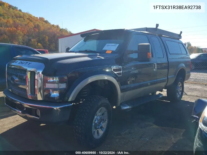 2008 Ford F-350 Fx4/Lariat/Xl/Xlt VIN: 1FTSX31R38EA92738 Lot: 40659950