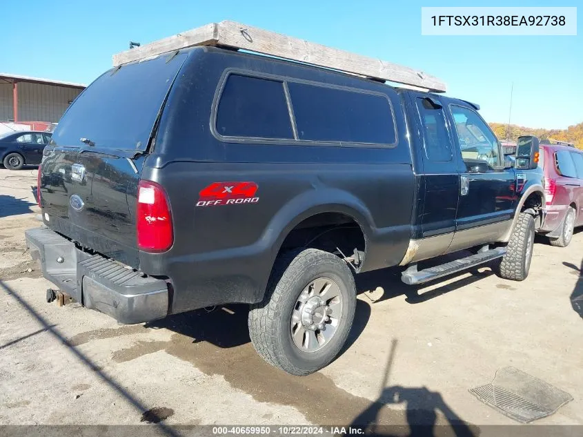 2008 Ford F-350 Fx4/Lariat/Xl/Xlt VIN: 1FTSX31R38EA92738 Lot: 40659950