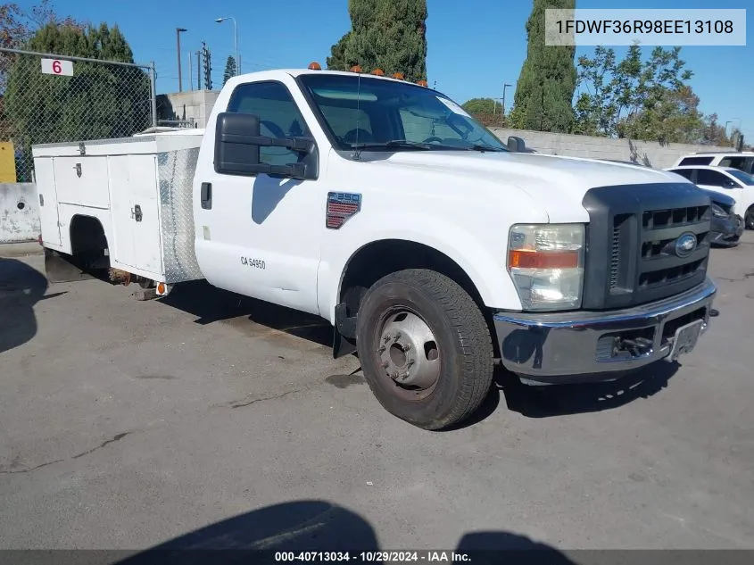 2008 Ford F-350 Chassis Xl/Xlt VIN: 1FDWF36R98EE13108 Lot: 40713034